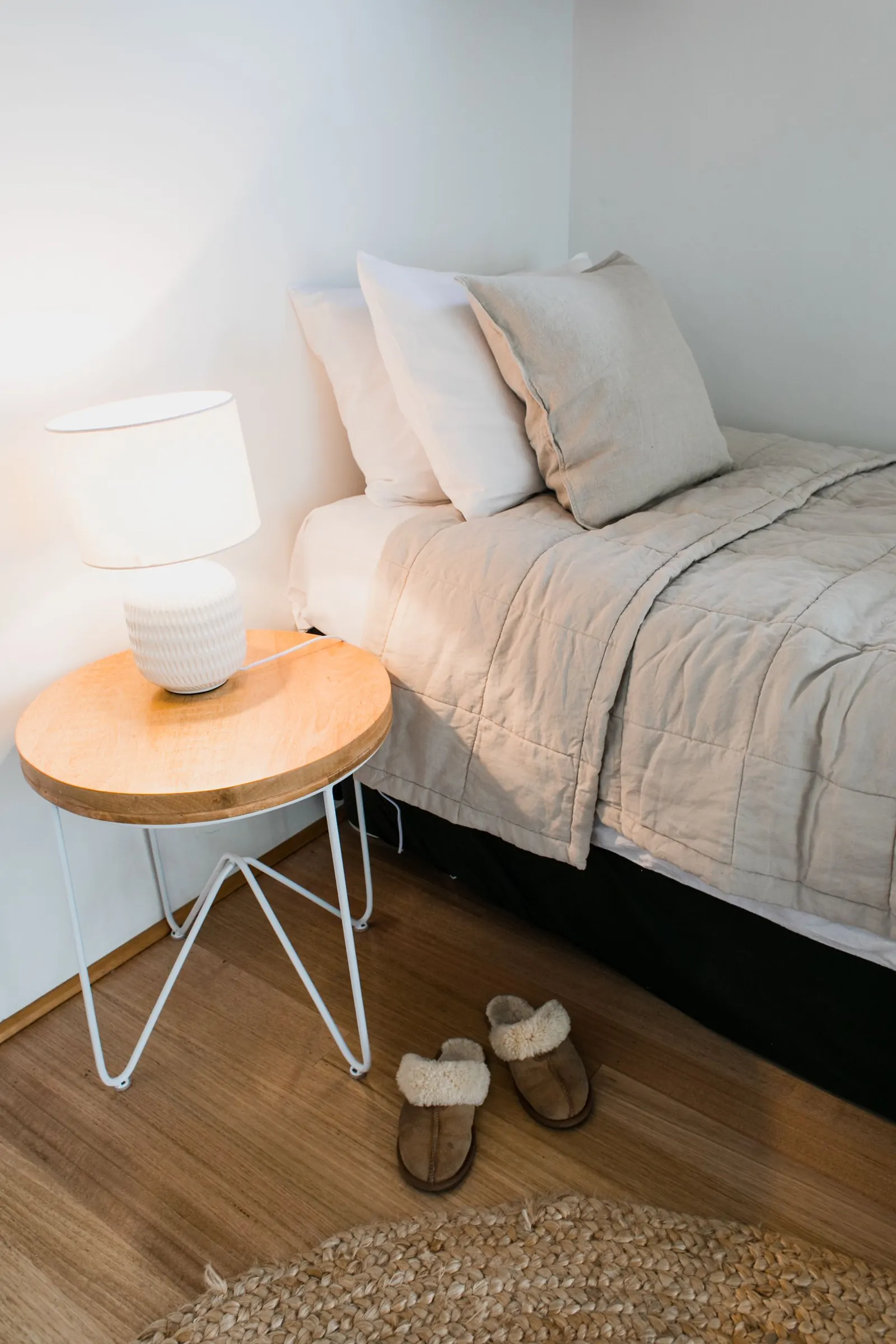Cosy bedroom with soft bedding — apartment in Bonnevoie