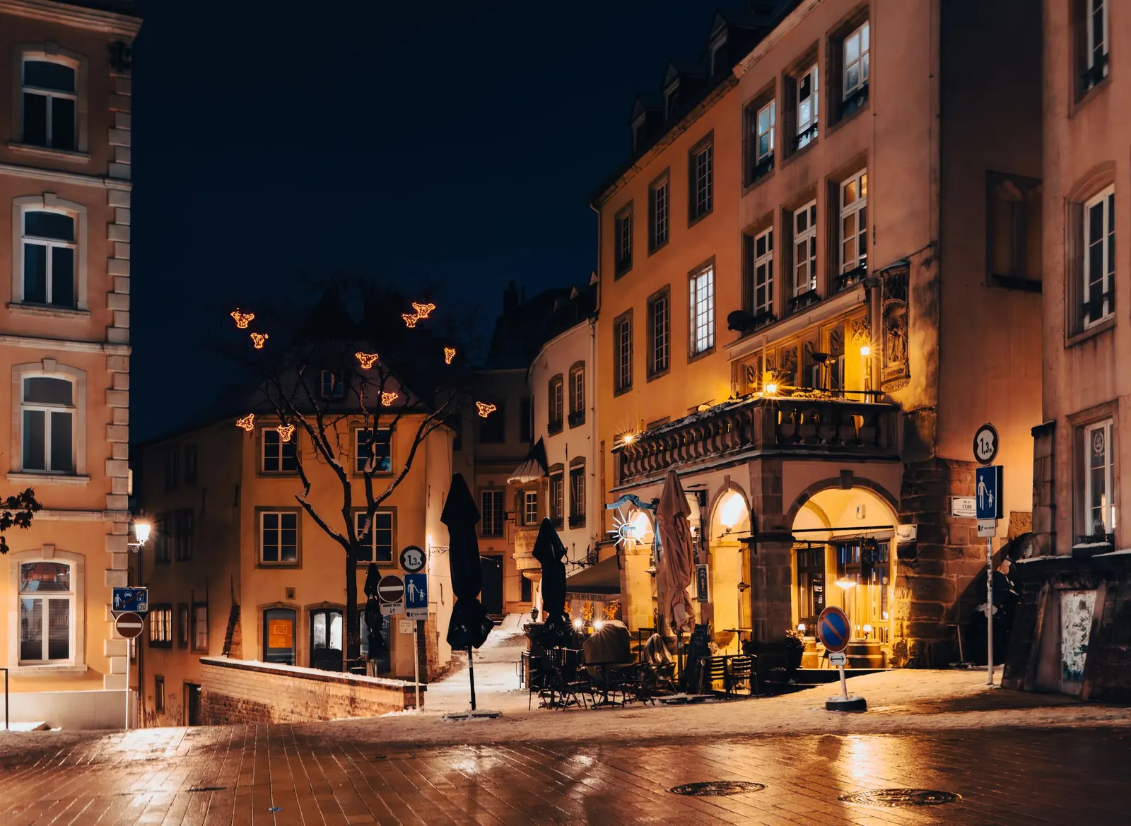 Luxembourg City at night